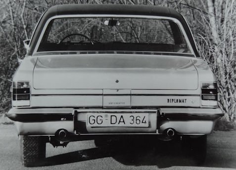 Opel Diplomat B rear (1969-1977) Opel Diplomat B Service Guide (1969-1977)