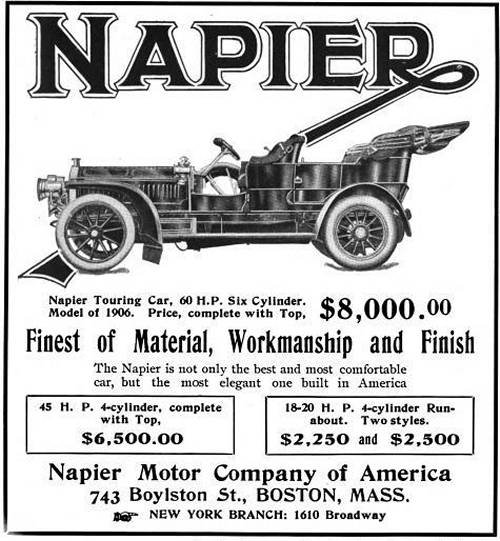 Napier autos add