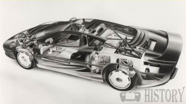 Jaguar XJ220 Cutaway view