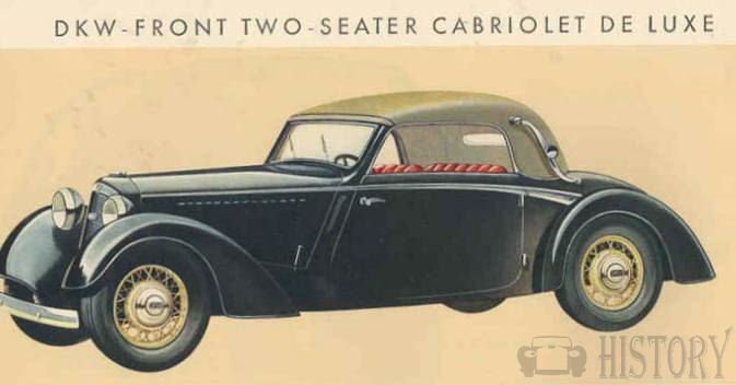 1937-1938 F7 DKW 2-seater cabriolet de luxe car