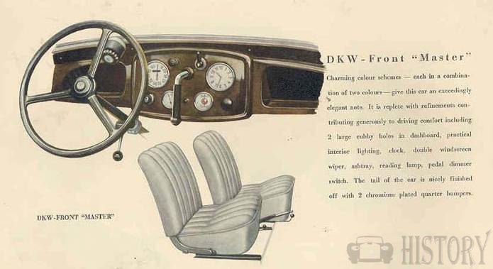 1937-1938 F7 DKW master car interior 