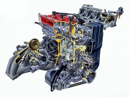 Ford Cosworth YB series Engine xray view