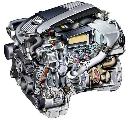 Mercedes-Benz M275 V12 engine xray view