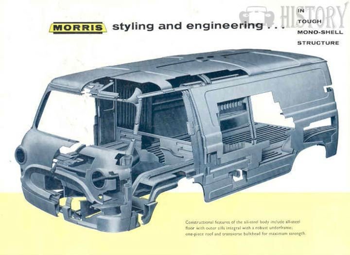 1961 Morris J4 Van 4 body view