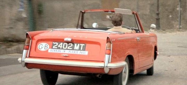 Triumph Herald Convertible in Two for the Road movie