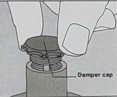 Topping up the dashpot oil level