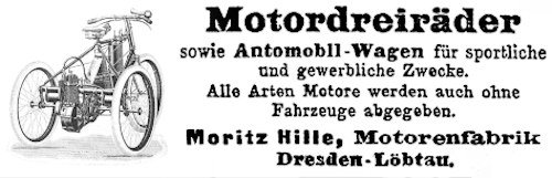 Hille presented such a motor tricycle