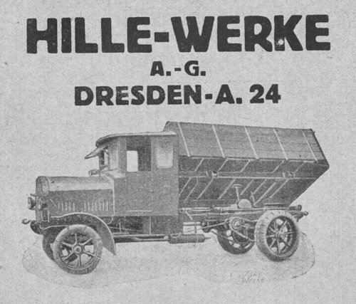 Hille-Werke  Automotive manufacturer Dresden , Germany 1898 to 1962 Germany from 1898 to 1926