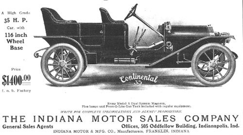 Indiana Motor & Manufacturing Company Automotive manufacturer of United States of America from 1910 to 1914.