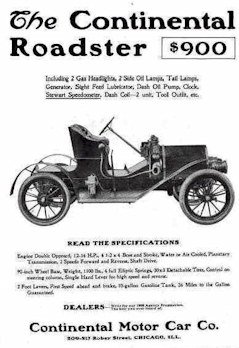 Continental Motor Car Company Automotive manufacturer Chicago, Illinois; USA From 1907.