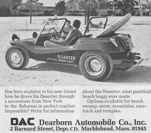 DAC (Dearborn Automobile Company Inc.)  Vehicle manufacturer Marblehead, Massachusetts; USA From 1967 to 1971.