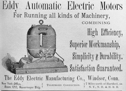 Eddy Manufacturing Company Automotive manufacturer Windsor, Connecticut, USA From 1900 to 1901.