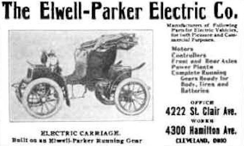 Elwell-Parker Electric Company vehicles manufacturer Cleveland , Ohio , United States From 1905 to 1908.