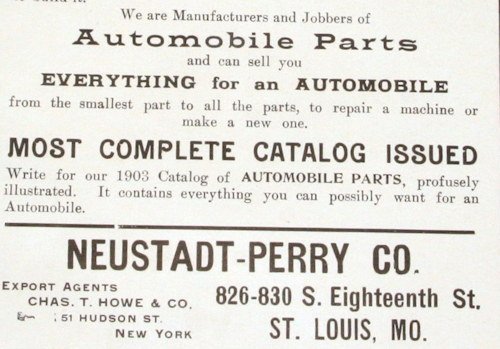 Neustadt Automobile & Supply Company Automotive manufacturer St. Louis, Missouri; USA From 1901 to 1915.