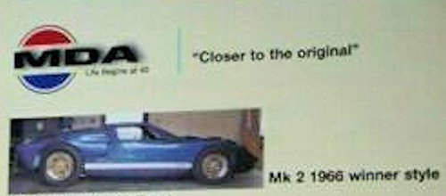 MDA GT-40 UK Limited Automotive manufacturer from Devon United Kingdom from 2000 to 2008.