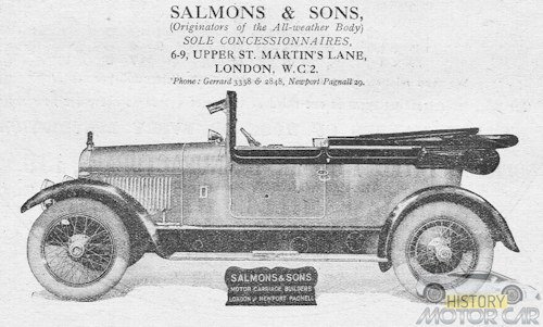 NP (Salmons and Sons) Automotive manufacturer of vehicles manufacturer of Newport Pagnell,Buckinghamshire; U.K.