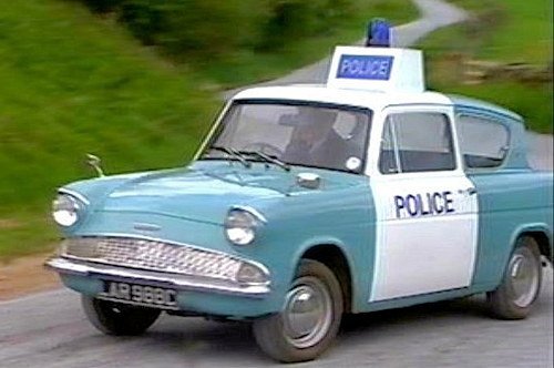 Heartbeat, Ford Anglias were popularly used as police cars.