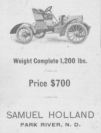 Samuel Holland Automotive manufacturer North Dakota USA from 1898 and 1908