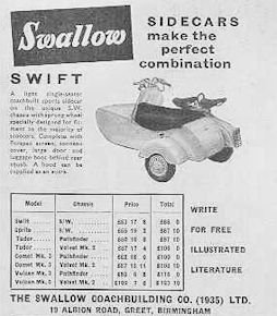 Swallow Coachbuilding Co. (1935) Ltd. of Albion Road, Birmingham