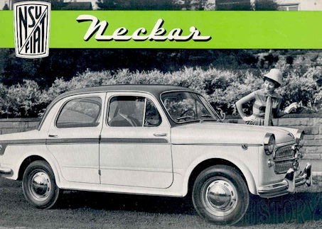 NSU-Fiat manufacturer of Heilbronn; Germany from 1934 to 1973.