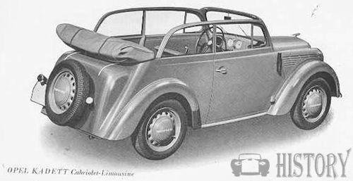 Opel Kadett soft-top Cabrio-limousine 1936
