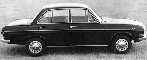 Audi F103 72 60 80  90 4 door side view 1965 to 1972