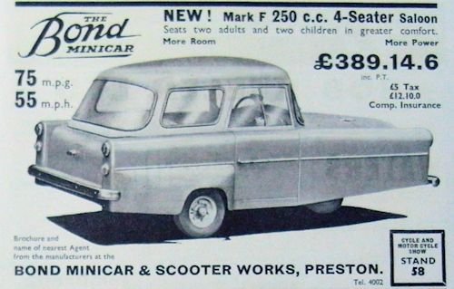 Bond Minicar Mark F range