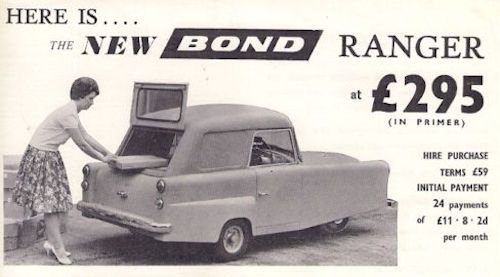 Bond Minicar Mark F british 3 wheel cars