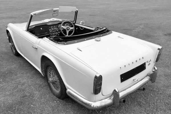 Triumph TR4A rear open view