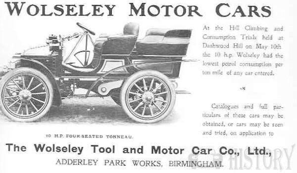   1902 Wolseley cars